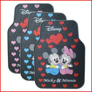   Set Mickey Minnie Mouse Waving Rubber Car Truck Floor Mats Carpet rug