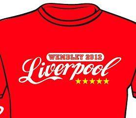 Liverpool Wembley 2012 football Carling Cup Final T Shirt Adults 