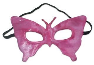 PINK BUTTERFLY~Hand​made Leather Mask~Brazil Carnaval