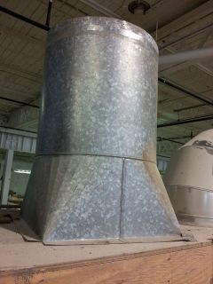   TO 24 SQUARE STEEL EXHAUST STACK FOR WALL VENT FOR PAINT SPRAY BOOTHS