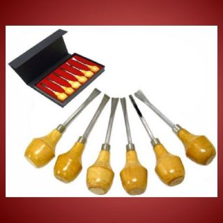 Wood Carving Chisels Tool Set 5 1/4 inch 6 pc NEW PALM Size