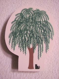 THE CATS MEOW WEEPING WILLOW TREE WOOD FIGURE ACCESSORY