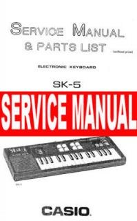 CASIO SK5 SK 5 / CONCERTMATE 650 ** repair / SERVICE Manual