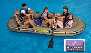 New Intex Excursion 5 Boat Set Inflatable Raft Dingy