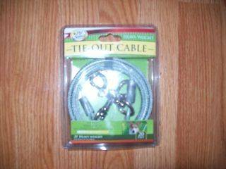 NEW DOG SUPPLIES TIE OUT CABLE 20 OUTDOOR PET SELECT LEASH 4 EXERCISE 