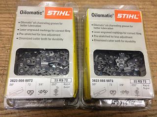 STIHL 20 3/8 .050 RS (YELLOW) CHAINS NEW IN BOX