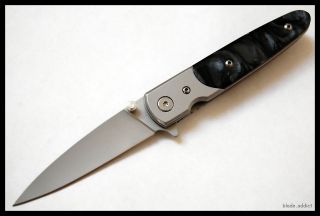 inch Platinum Series Black Pearl Spring Assisted Open Pocket Knife 