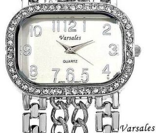 Versales Silver Crystal Ladies Quartz Watch in Presentation Case