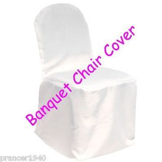 One White Polyester Chair Cover For Wedding Party Banquet Event 1 New