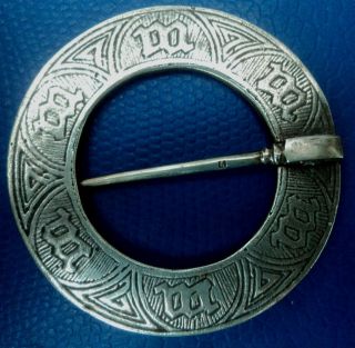 LARGE Silver Scottish Iona AR Brooch   Alexander Ritchie 1934