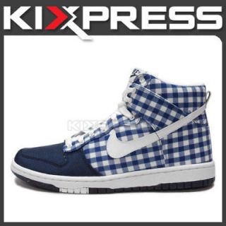 WMNS Nike Dunk High Skinny Checkers Pack Midnight Navy