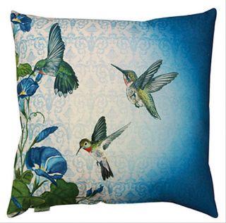 Hummingbirds & Morning Glory Indoor/Outdoor 20 Toss Pillow