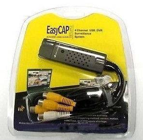 USB 2.0 EasyCap 4 Channel CH Video Audio Capture Adapter Card CCTV DVR 
