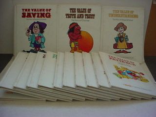 14 HC PB Book Lot VALUE TALES Childrens Morals and Character Building 