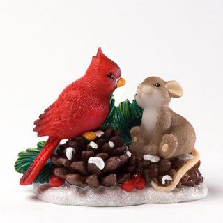 CHARMING TAILS Mouse Figurine Christmas Cardinal 4027659 SO BEAUTIFUL 
