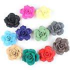   Multi color Rose Flowers FIMO Polymer Clay Charms Beads Findings 40mm
