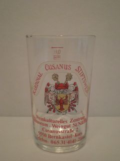   KARDINAL CUSANUS STIFTSWEIN GERMAN WINE TASTING GLASS / .1L GERMANY