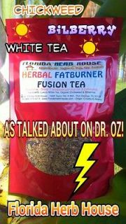 Herbal Fat Burning Tea   16 oz (1 lb)   Chickweed,Whit​e Tea 
