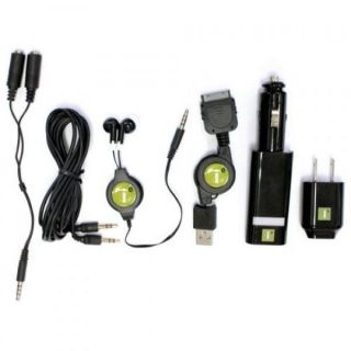 iEssentials iPod 6 Piece Kit with iPod Aux Cable Car