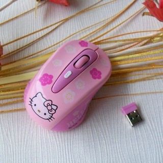   HelloKitty Wireless Optical Mouse Mice+USB receiver Laptop PC Computer