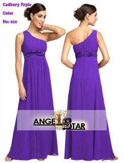 Charming Chiffon One Shoulder Lilac Gown Evening Wedding Party 