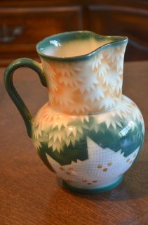 Ditmar Urbach Pitcher Ceramic Pottery Green Orange Bohemian 