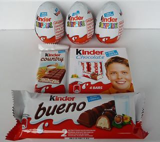 6pcs Christmas Gift Pack   Kinder Surprise, Bueno, Country, Chocolate 