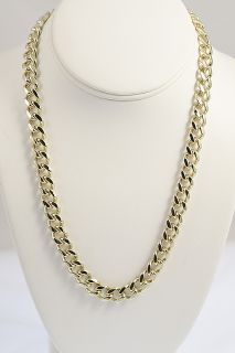   Overlay 9.5 mm Cuban (Curb) Link Chain Necklace   Lifetime Warranty