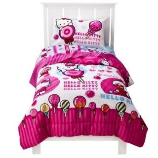 Hello Kitty Sweet Scents 4 Piece Twin Size Comforter & Sheet Set
