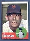1963 Topps #107 JIM HICKMAN Mets EX or Better