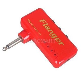   New Portable Flanger Miniature Headphone Guitar AMP Amplifier Red