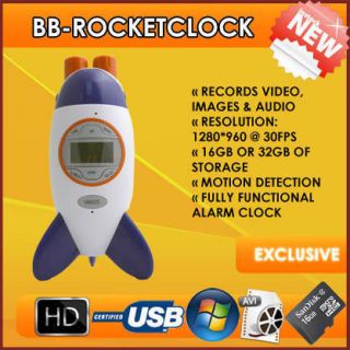   Bush Baby 2 Covert Hidden Spy Nanny Color Camera DVR Rocket Clock