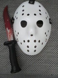 Jason Voorhees FRIDAY THE 13th HOCKEY HALLOWEEN MASK WITH FAKE BLOODY 