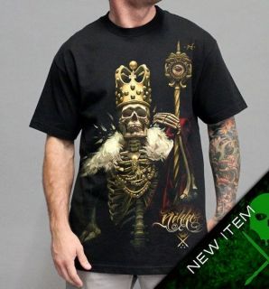 Sullen Nikko King T Shirt Black clothing mens hip hop tattoo skull