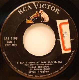 Elvis Presley Elvis Sings Christmas Songs EP 45 57 x mas RCA EPA 4108 