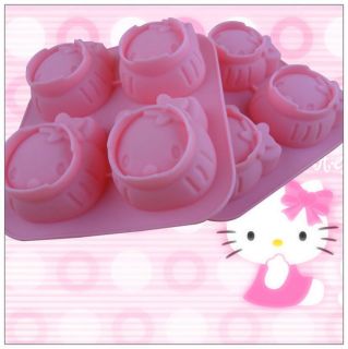 New Hello Kitty Shape Silicone Cupcake Mould Mold Maker