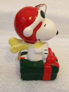   Korea WILLITTS FLYING ACE SNOOPY Christmas Ornament 3 1/4 1965, 1966