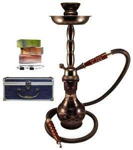 Hose Midnight Silver Hookah Starter Package with Charcoal and Soex