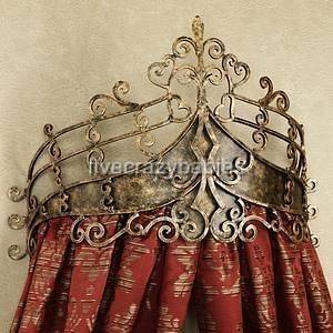Victorian  Scrollwork BED CROWN Tester Wrought Iron Cast 