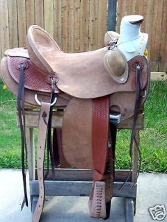 15 1/2 Western Half Breed Cowboy Wade A Fork Saddle 5 Silver Bell 