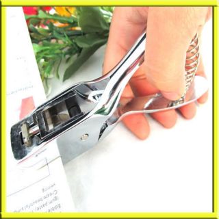   Hand held Silvery ID Card Badge Slot Puncher Hole Punch PVC Tag Office