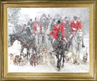 Christmas Middleburg Virginia 2009   English Oil on Canvas