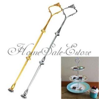   Heavy Plate Stand Handle Fitting Wedding Party Crown Rod 3 Tier 13