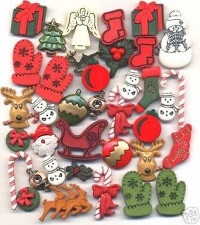 100 Piece Christmas/Holiday Button Assortment for scrapbooking 
