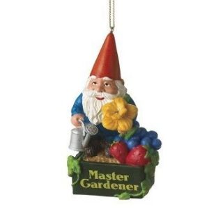 New Garden Gnome Master Gardener Christmas Ornament