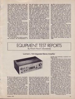 Luxman Service Manual~LV 100/​90 Amplifier/Amp~​Original