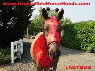 SMALL SHINNY LADYBUG Horse Hood Costume *TAIL BAG * X S (weanling 
