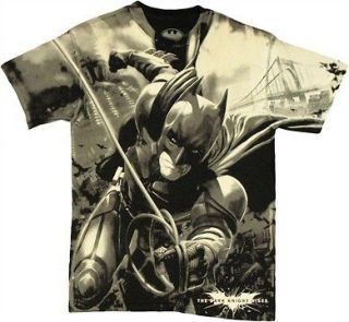Batman The Dark Knight Rises Movie ALL OVER Swinging Big Print T Shirt