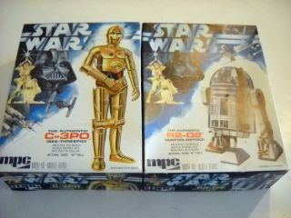 MPC 1978 Star Wars R2D2 & C3P0 2 model kit lot 1 1912 1 1913 Artoo 