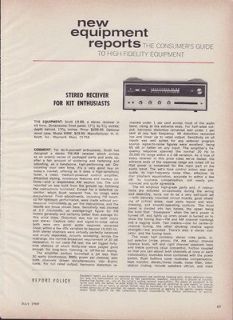 Scott Original LR 88 Receiver Receiver Equipment Report. (Scot A10)
